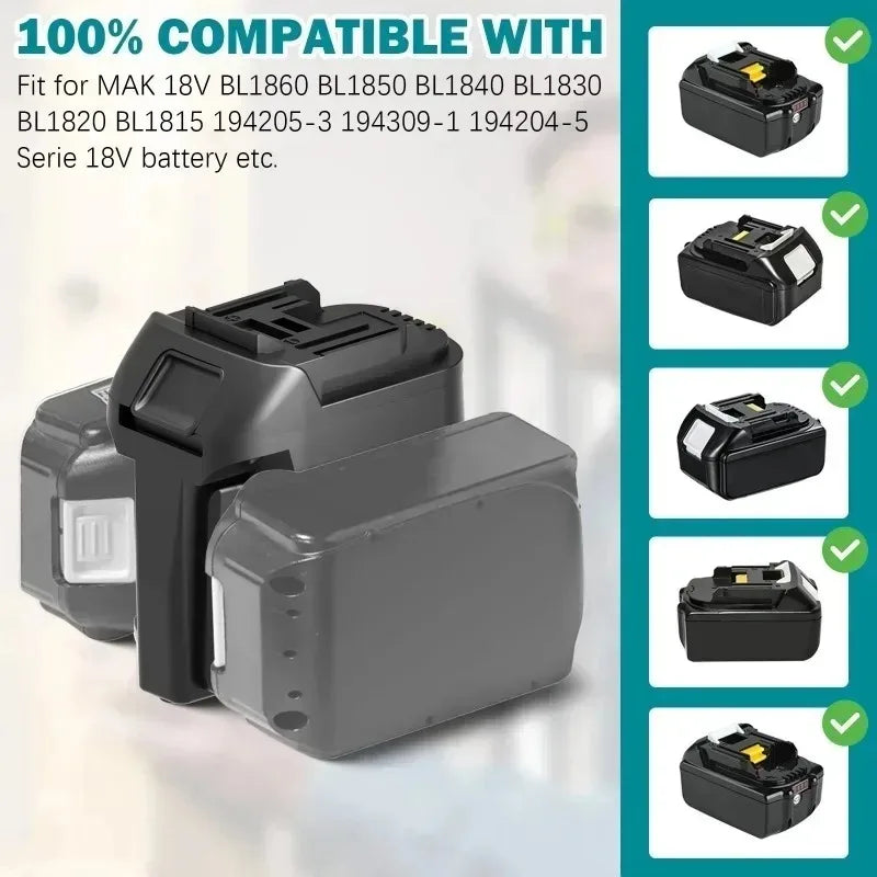 Makita 18V 2-in-1 Battery Adapter MT18MT – Dual Battery Converter Battery Adapter Babs