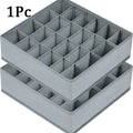 24-Cell Collapsible Sock & Underwear Drawer Organizer Drawer Organizer Babs 1Pc grey
