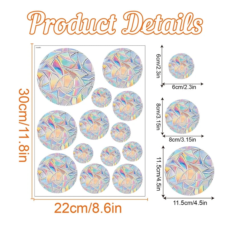 Rainbow Suncatcher Window Stickers – Cat & Butterfly PVC Decals Window Suncatcher Sticker Babs Circle