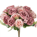 Artificial Silk Peony Bouquet – Wedding & Home Décor Flowers Artificial Flower Bouquet Babs Bean Paste 1 pc