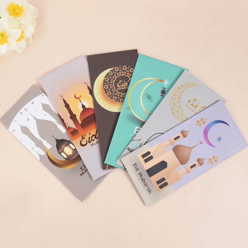 6-Piece Eid Mubarak Cash Envelopes & Money Gift Bag Set Gift Envelopes Set Babs