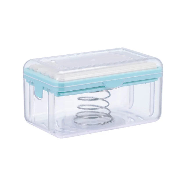 Roller Soap Dish Holder with Drain & Sponge | 2-in-1 Soap Dish Holder Babs blue