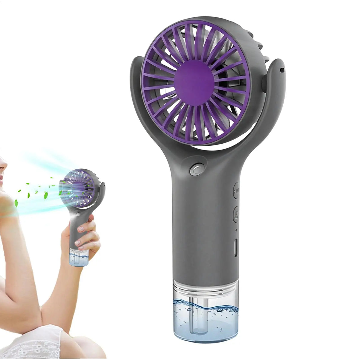 Portable Mini Handheld Mist Fan – USB Rechargeable Water Spray Handheld Mist Fan Babs