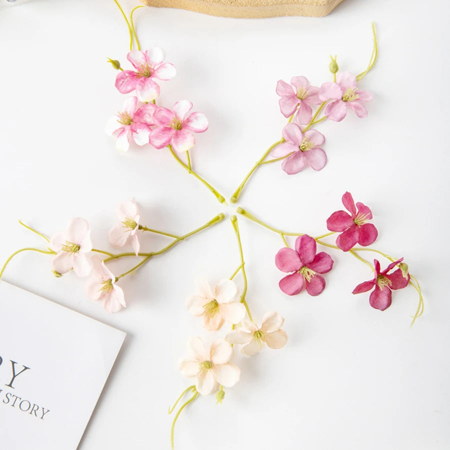 Silk Plum Blossom Artificial Flowers – Wedding & Home Décor Artificial Silk Flowers Babs
