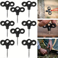 10-Pack Stainless Steel Screw Tent Pegs for Camping & Hiking Tent Pegs Babs Black Without Lumino