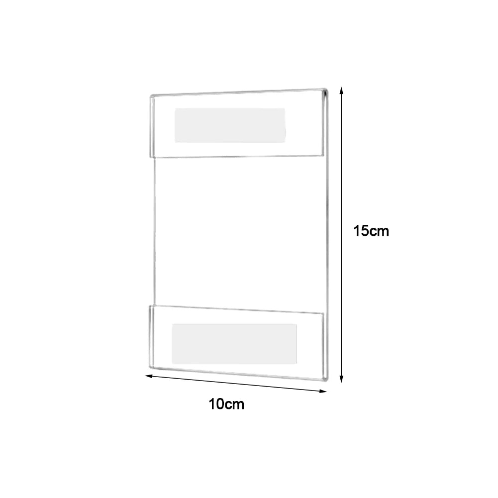 No-Punch Acrylic Wall Frame & Price Tag Display Holder Acrylic Display Frame Babs