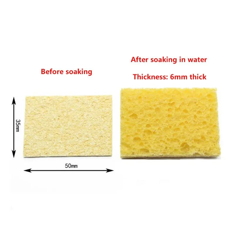 Soldering Iron Tip Cleaning Sponge – 10/20/50 Pcs Yellow Soldering Tip Cleaner Babs