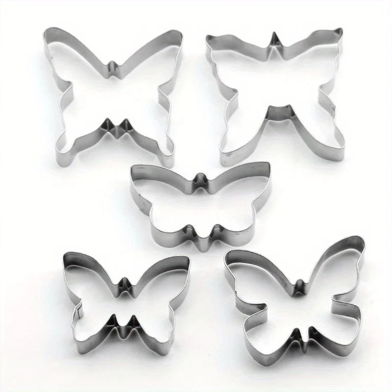 Butterfly Cookie Cutters – Stainless Steel Baking Molds Set Cookie Cutter Set Babs 5pcs