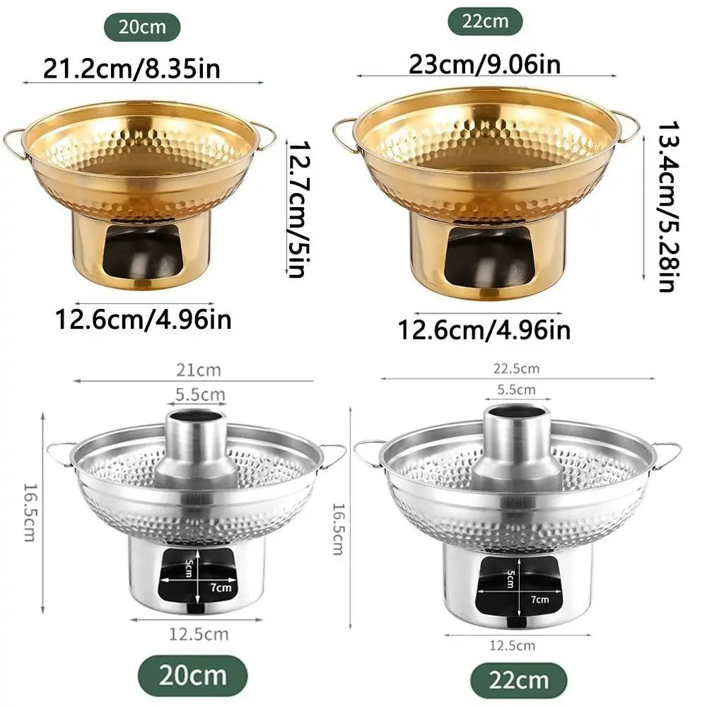 Stainless Steel Hot Pot 20/22cm – Fast Heating & Double Handle Stainless Steel Hot Pot Babs