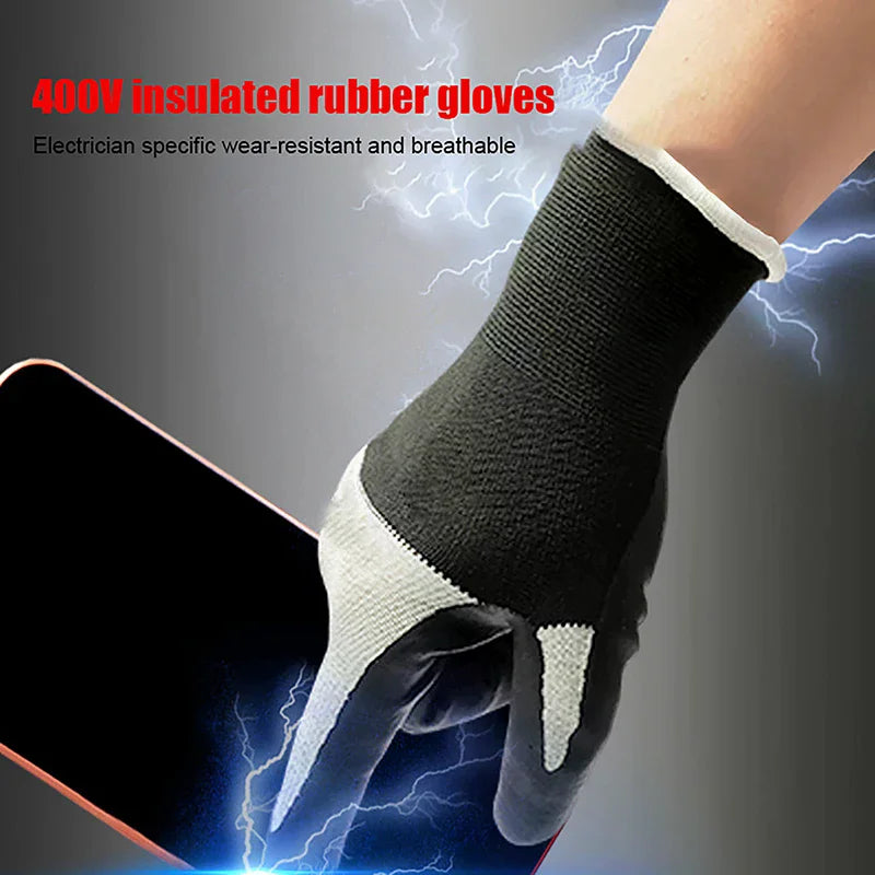 Ultrathin Rubber Insulating Gloves 400V/500V Touch Screen Safe Electrical Safety Gloves Babs