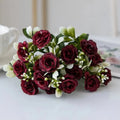 Artificial Silk Rose Bouquet – UV-Proof Wedding & Home Décor Artificial Silk Flowers Babs color 2 3 pcs