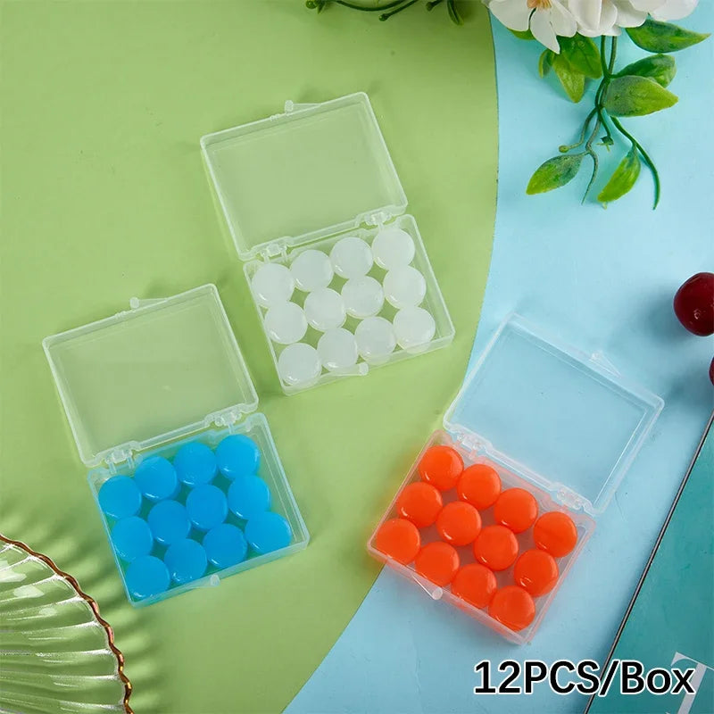 12-Pack Moldable Silicone Ear Plugs – Reusable & Waterproof Silicone Ear Plugs Babs