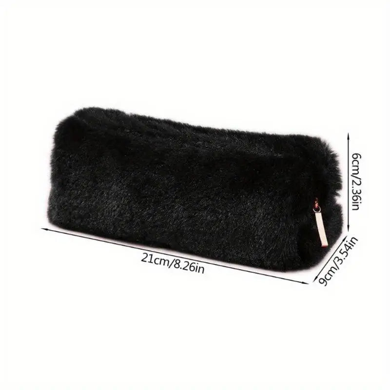 2-Pack Plush Pencil & Makeup Bag – Travel Organizer Pouch Makeup & Pencil Bag Babs
