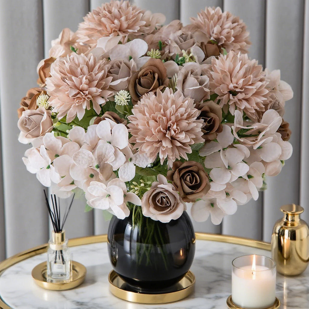 Artificial Silk Rose Bouquet – Wedding & Home Décor Flowers Artificial Silk Flowers Babs