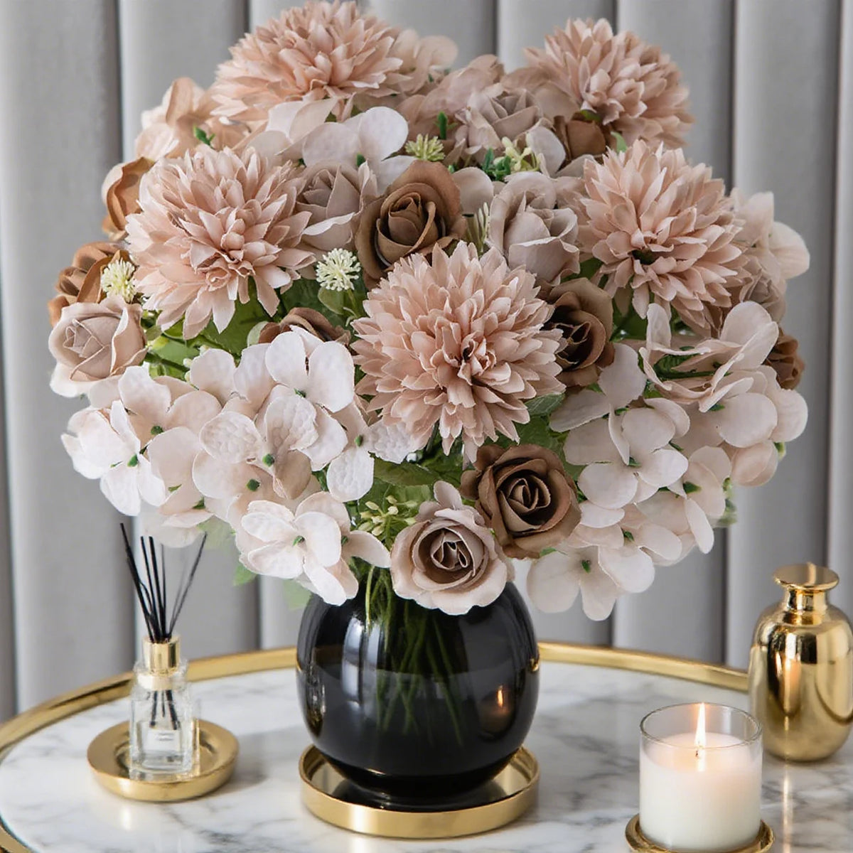Artificial Silk Rose Bouquet – Wedding & Home Décor Flowers Artificial Silk Flowers Babs