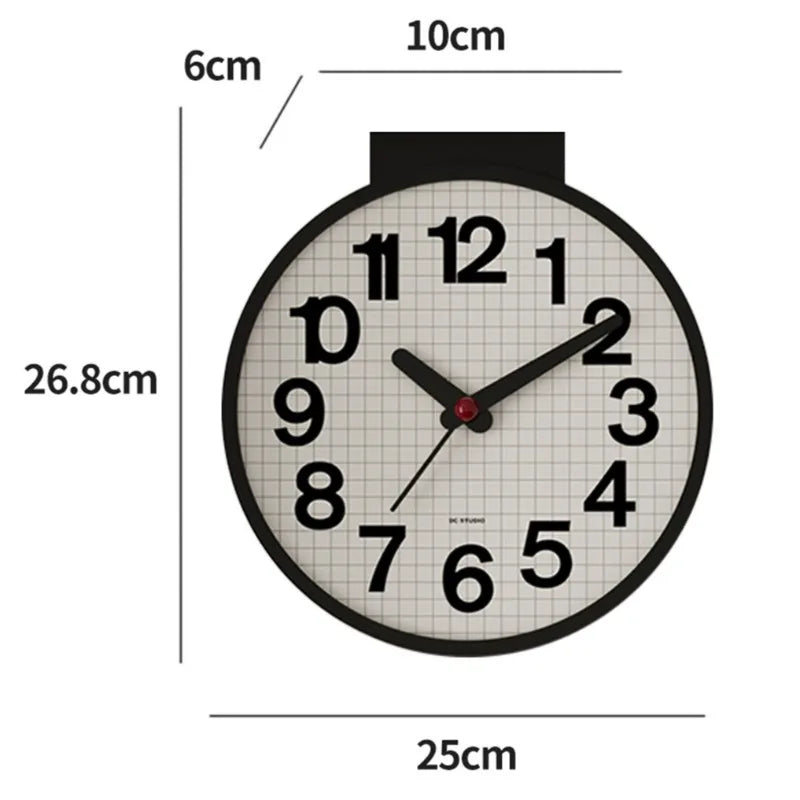Double-Sided Corner Wall Clock – Silent Modern Acrylic Wall Clock Babs