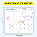 Dry Erase Yearly Whiteboard Calendar – 12 Month Planner Whiteboard Wall Calendar Babs 1pcs