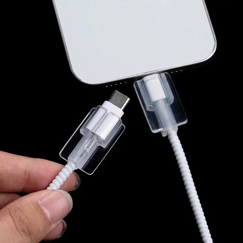 TPU Phone Charger Cable Protector & Winder – 5/10/15 Pcs Cable Protector Sleeve Babs