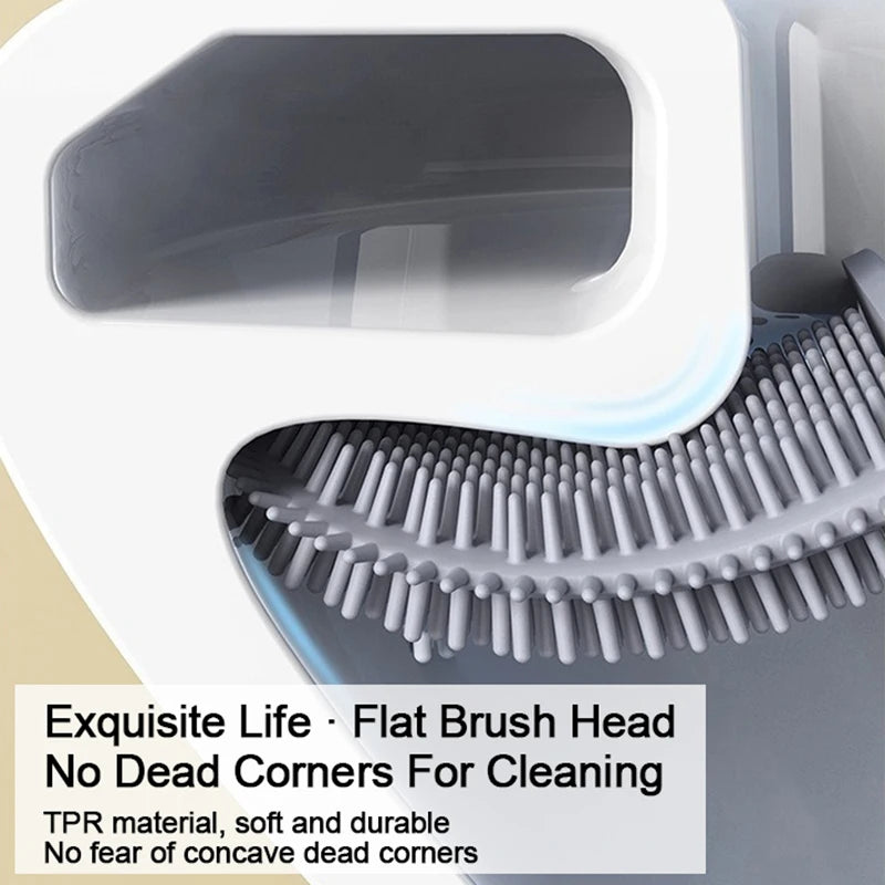 Silicone Wall-Mounted Toilet Brush Set – Quick-Dry & Hygienic Toilet Brush Set Babs