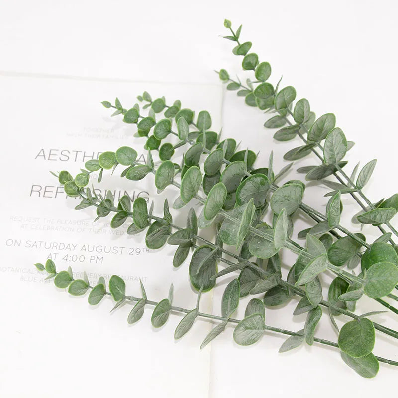 Artificial Eucalyptus Branches Fake Green Stems – 6/12/18pcs Artificial Plant Stems Babs
