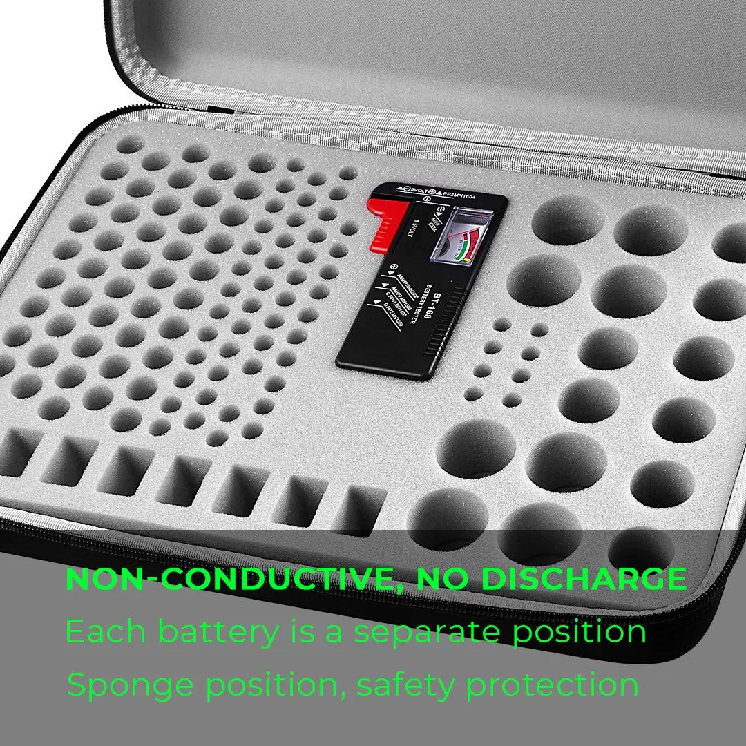Battery Organizer Storage Case with BT-168 Tester – 225 Batteries Battery Storage Organizer Babs