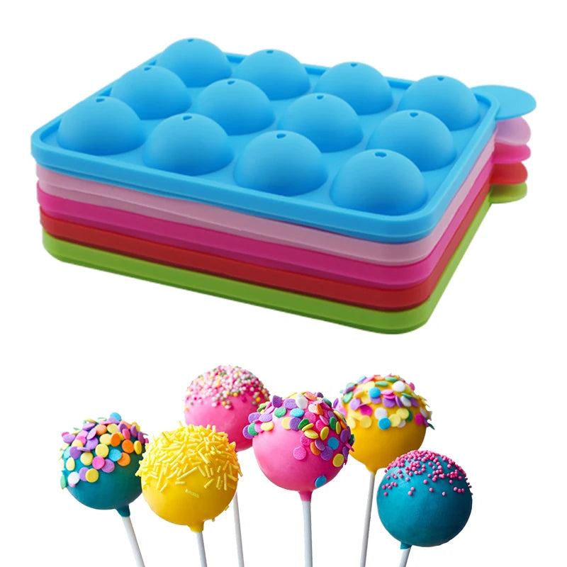 12-Hole Silicone Cake Pop Mold – Ball-Shaped Baking Mould Silicone Baking Mold Babs