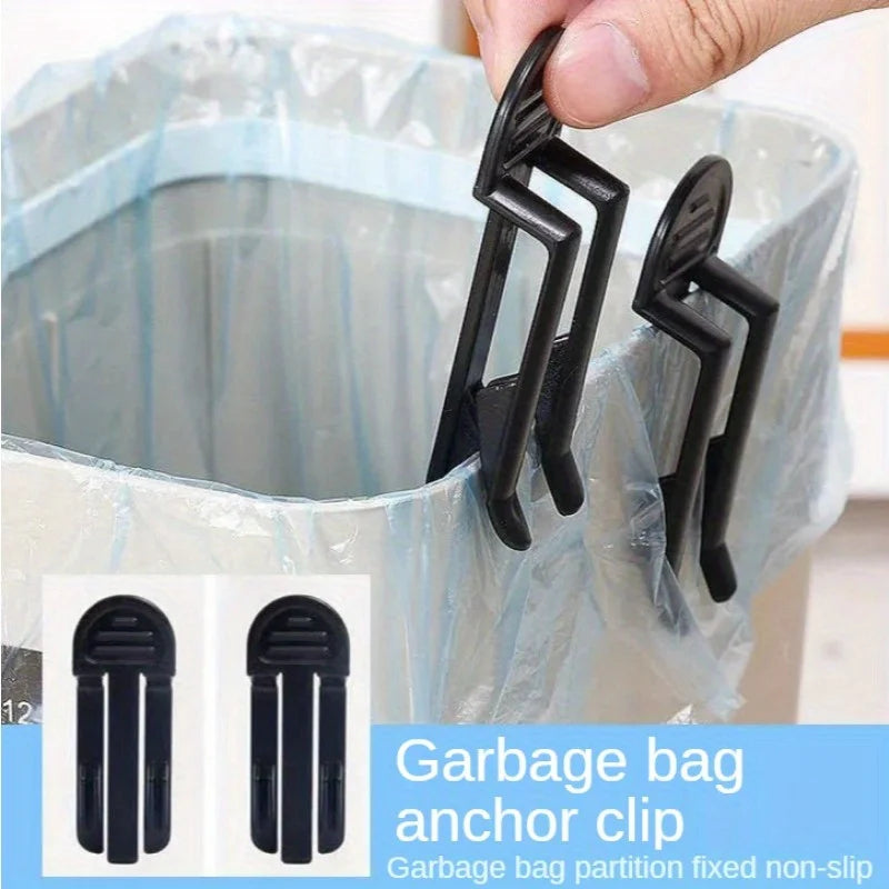 4pcs Trash Bag Holder Clips – Anti-Slip Bucket Retaining Clips Trash Bag Clips Babs