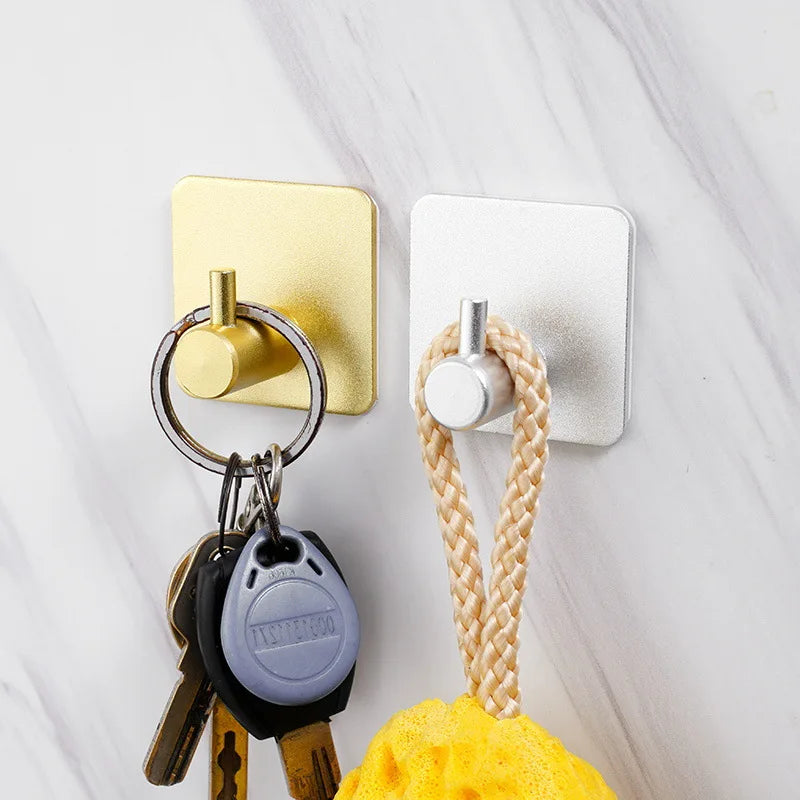 Self-Adhesive Aluminum Wall Hooks – Coat, Towel & Key Hanger Adhesive Wall Hooks Babs