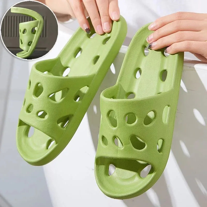 Non-Slip Hollow Shower Slippers – Soft Indoor House Sandals Indoor Shower Slippers Babs