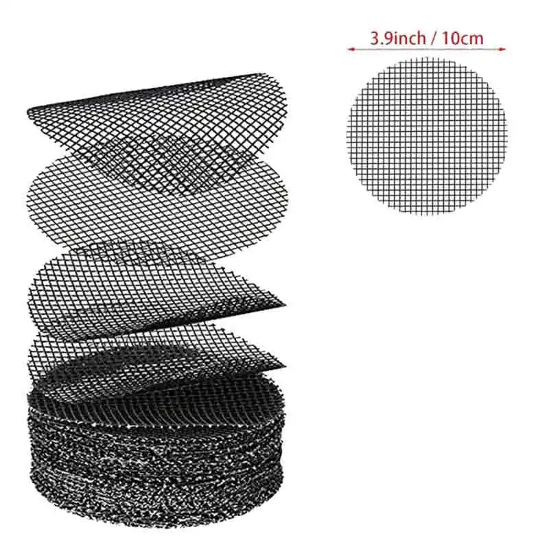 Round Pot Drainage Mesh Screens – 50 Pcs, Prevent Soil Loss Pot Drainage Screen Babs 10x10cm 50 Pcs
