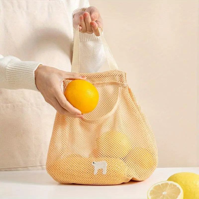 Reusable Mesh Storage Bag – Fruit, Veggie & Grocery Organizer Mesh Storage Bag Babs