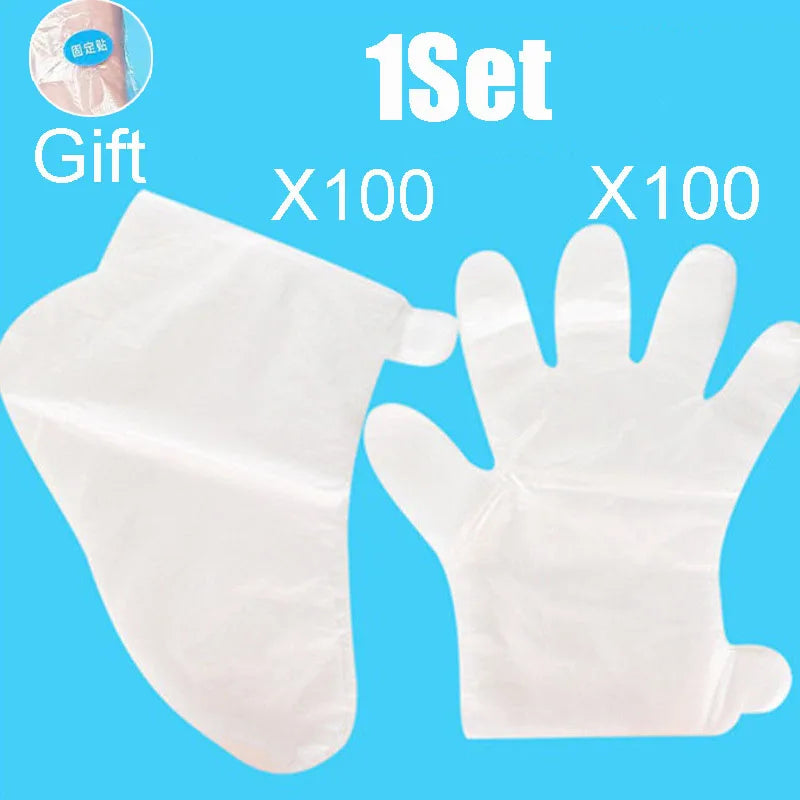 Disposable Moisturizing Hand & Foot Sleeves – Waterproof Wrap Foot Care Sleeve Babs 1Set