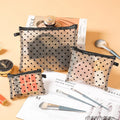 3-Piece Clear Heart Makeup Bag Set – Transparent Cosmetic Pouches Cosmetic Makeup Bag Babs Beige 3pcs