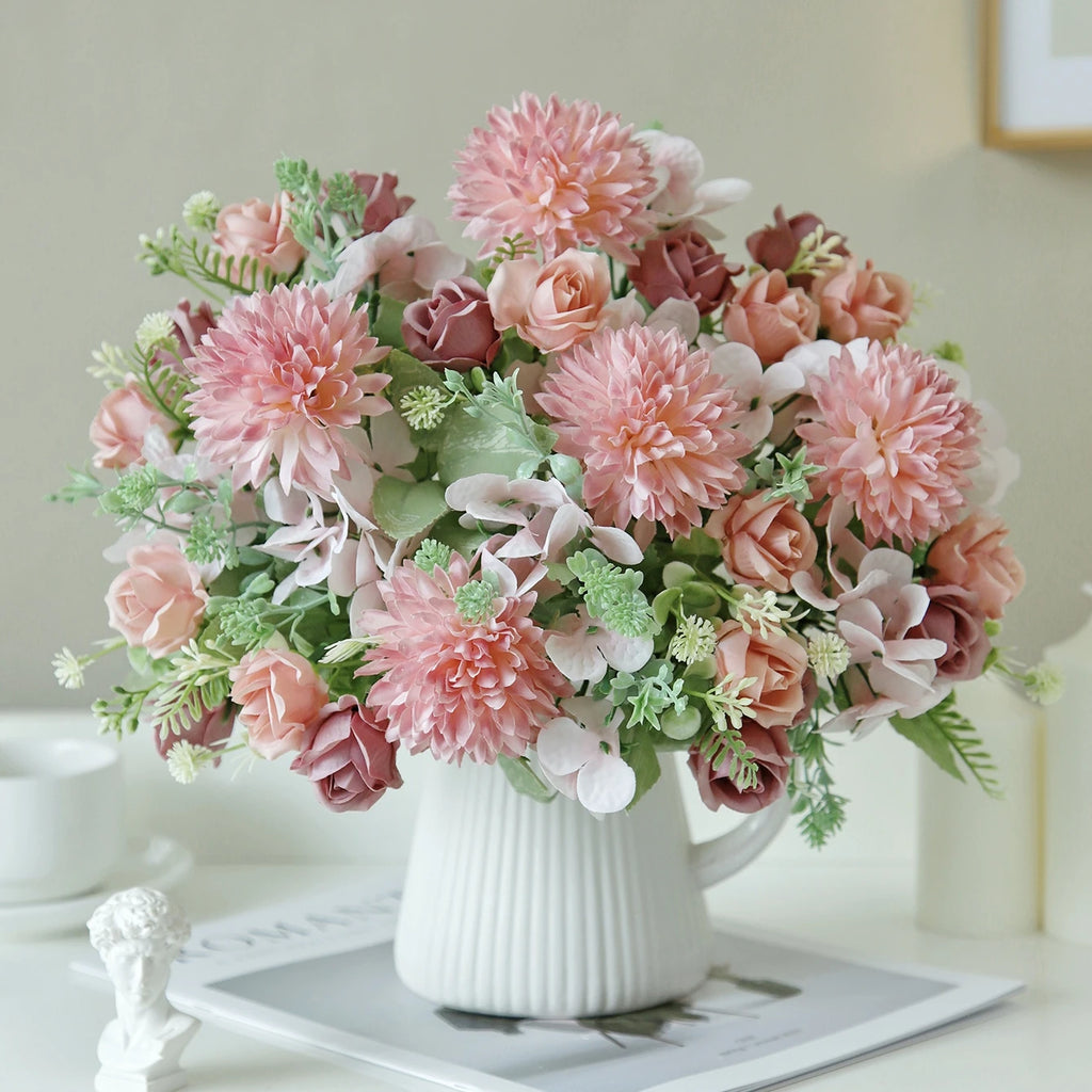 Artificial Silk Rose Bouquet – Wedding & Home Décor Gift Artificial Silk Flowers Babs
