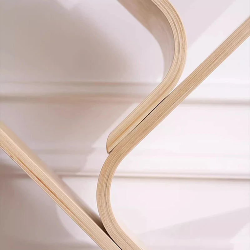 Nordic 8-Tier Birch Wood Corner Bookshelf | Minimalist Wooden Bookcase Babs