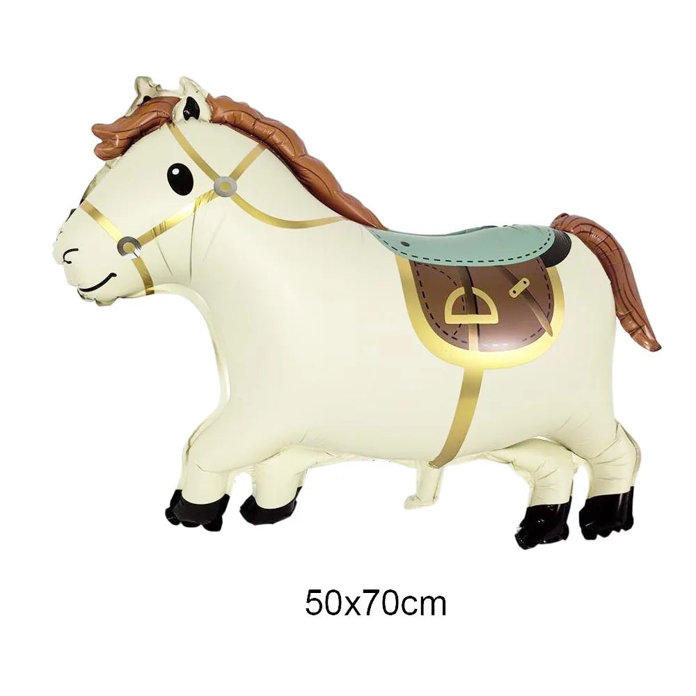 Boho Horse Birthday Party Banner & Foil Balloons Decor Set