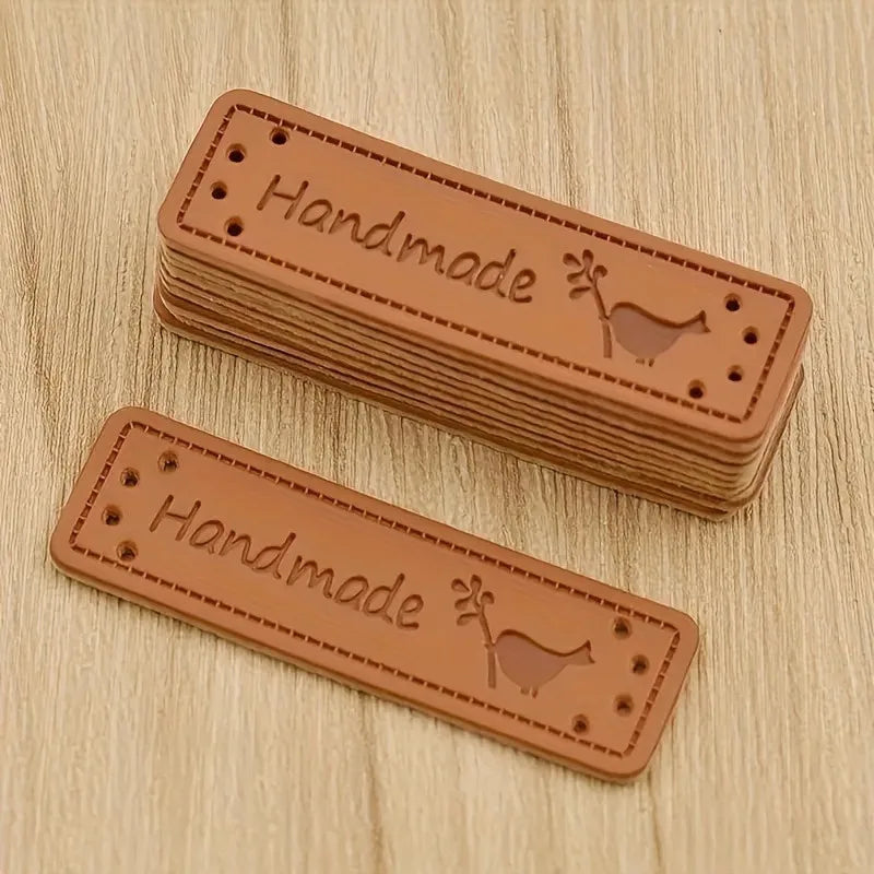 15pcs PU Leather Labels for DIY Knitting, Sewing & Crafts Craft Sewing Labels Babs