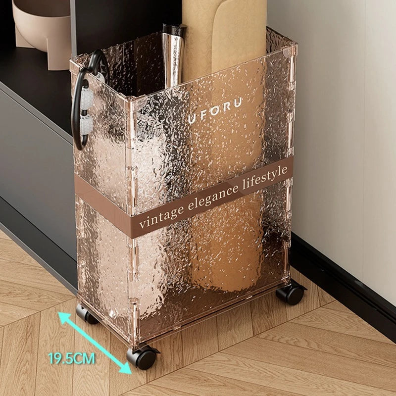 Large Rolling Storage Basket – Bedroom & Bathroom Organizer Rolling Storage Basket Babs