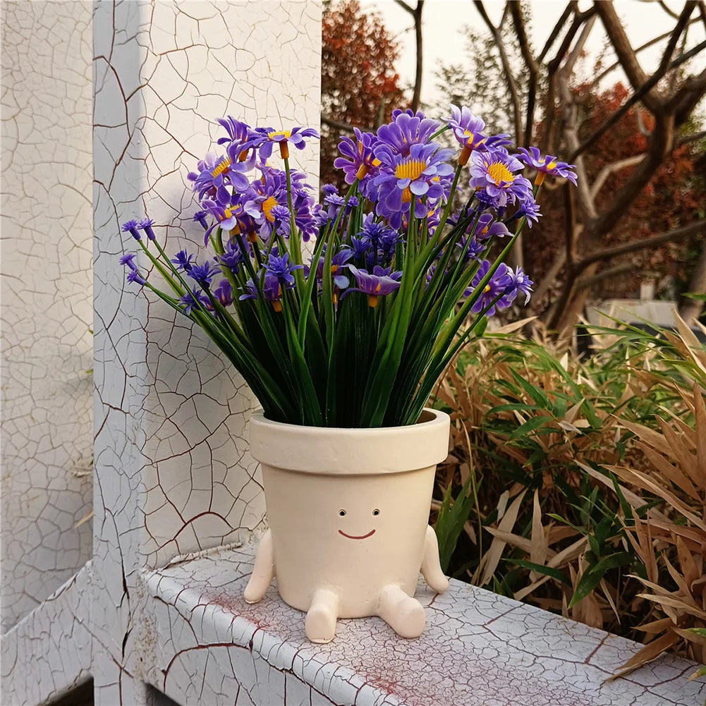 Cute Resin Face Succulent Planter – Rocking Chair Swing Style Decorative Succulent Planter Babs F