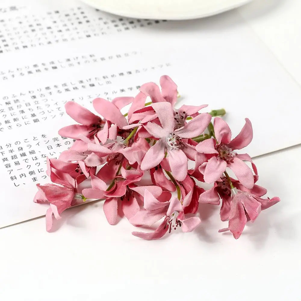 Silk Artificial Orchid Flower Heads | 10 or 20 Pack | Home & Wedding Artificial Silk Flowers Babs Rose Red 10PCS