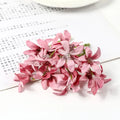 Silk Artificial Orchid Flower Heads | 10 or 20 Pack | Home & Wedding Artificial Silk Flowers Babs Rose Red 10PCS