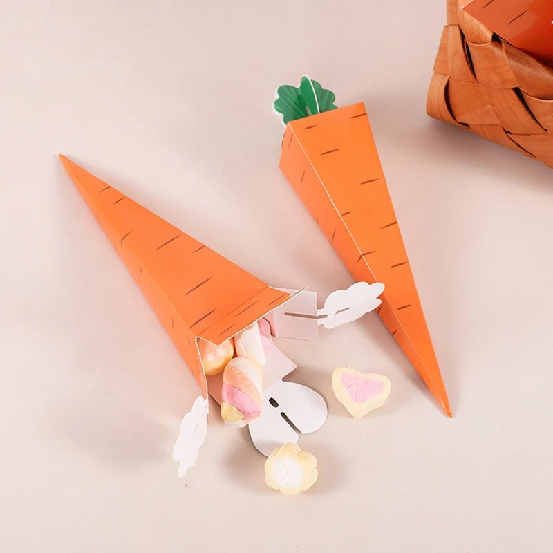 12pcs Easter Carrot Candy Boxes – Bunny Party Favor Bags Party Favor Boxes Babs