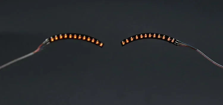 LED Light-Up False Eyelashes – Party, Club & Halloween LED False Eyelashes Babs orange