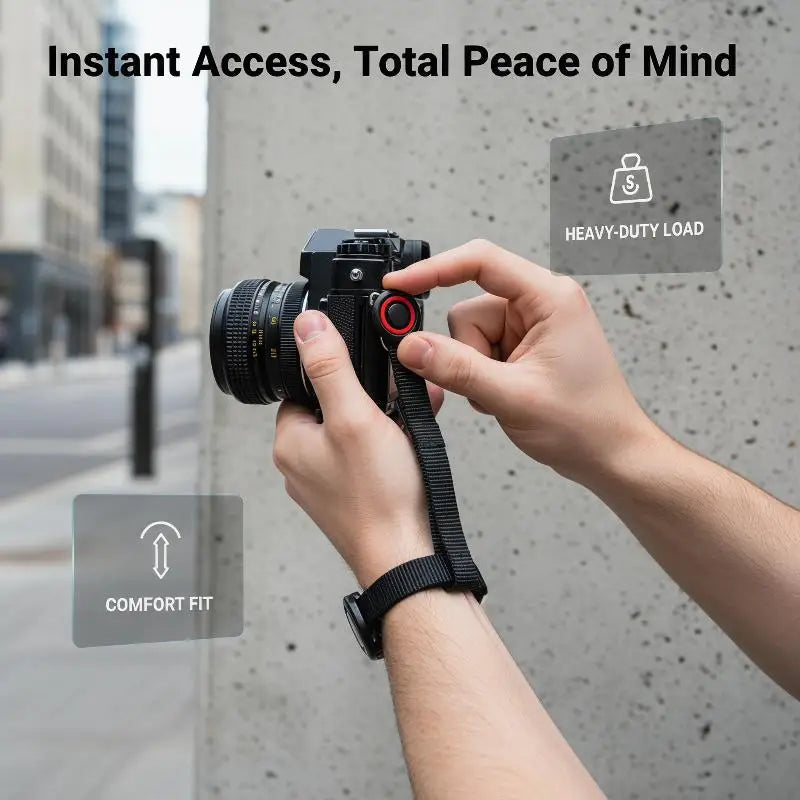 Nylon Quick-Release Camera Wrist Strap for SLR & Action Cam Camera Wrist Strap Babs