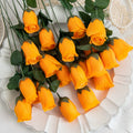 10Pcs Silk Red Rose Bouquet – Artificial Flowers for Home & Wedding Artificial Flower Bouquet Babs Orange