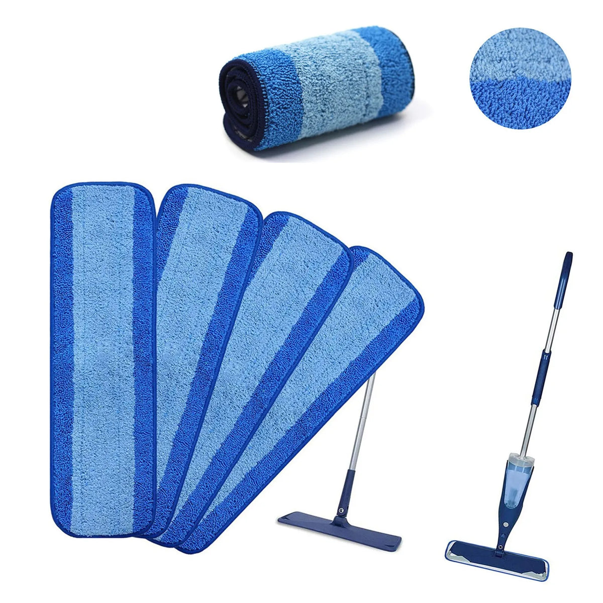 Microfiber Flat Mop Replacement Pad – Wet & Dry Floor Cloth Mop Replacement Pad Babs