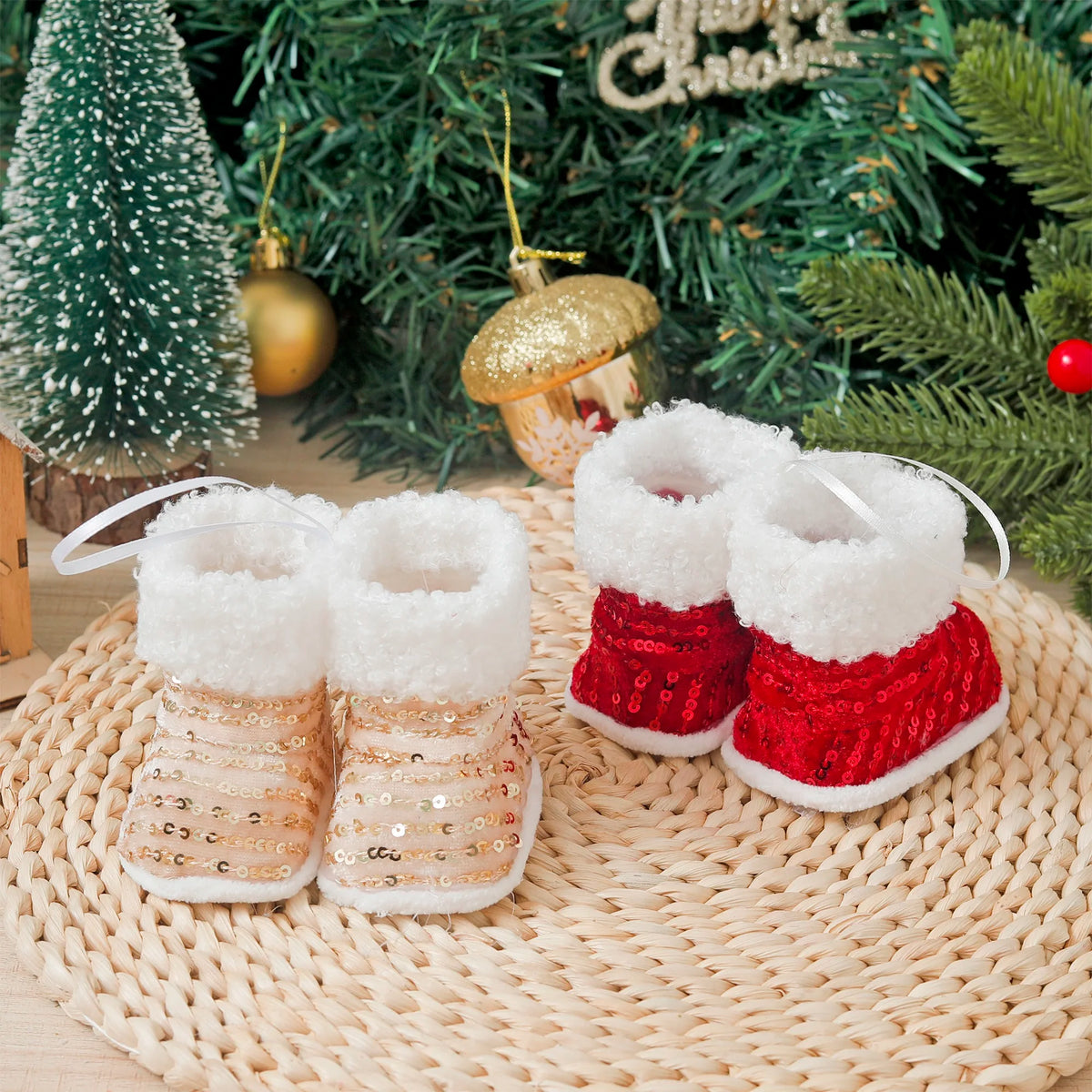 Sparkling Christmas Shoe Ornaments – Festive Tree Pendants Christmas Tree Ornament Babs