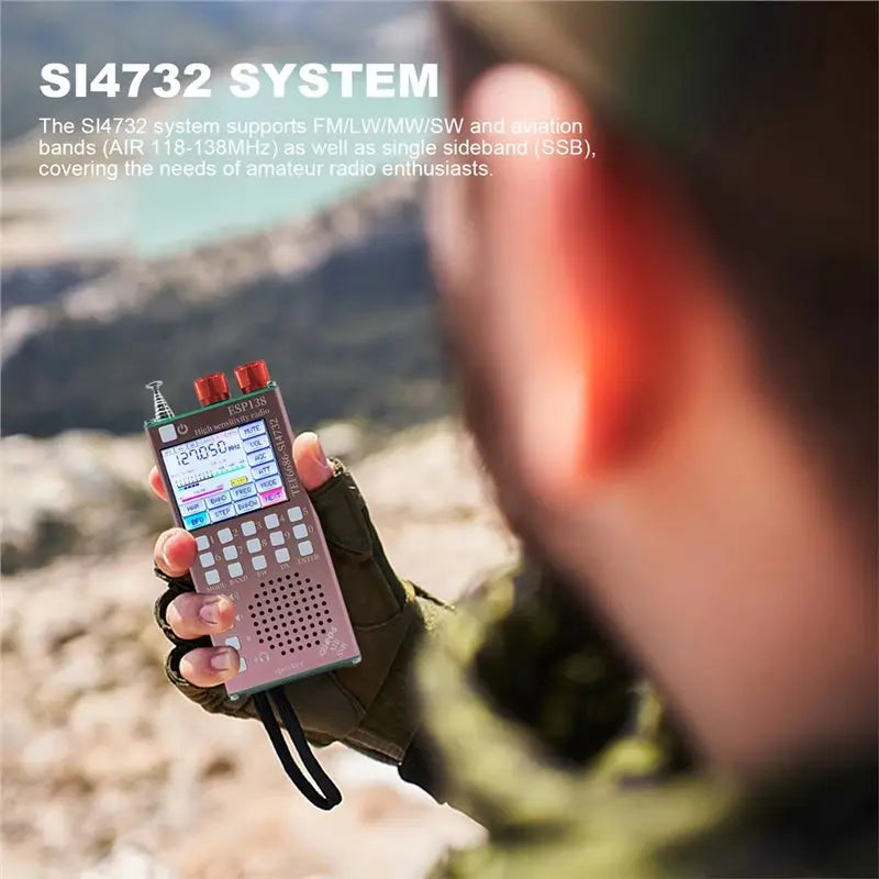 ESP138 Dual-Mode Full Band Handheld Radio Receiver FM SW SSB Handheld Radio Receiver Babs