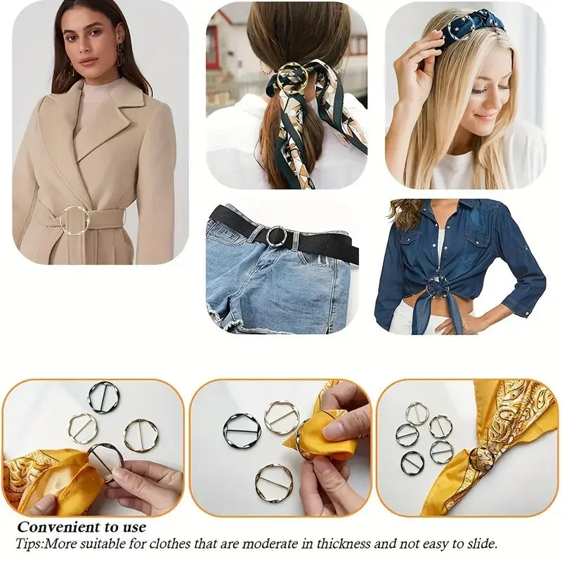 5-Pack Metal Adjustable Shirt & Shawl Waist Clips | Fashion Clothing Clips Babs