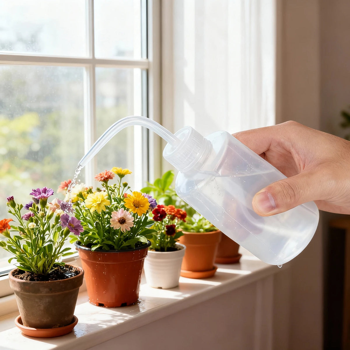 Plastic Squeeze Watering Bottle with Scale – 250/500/1000mL Squeeze Watering Bottle Babs